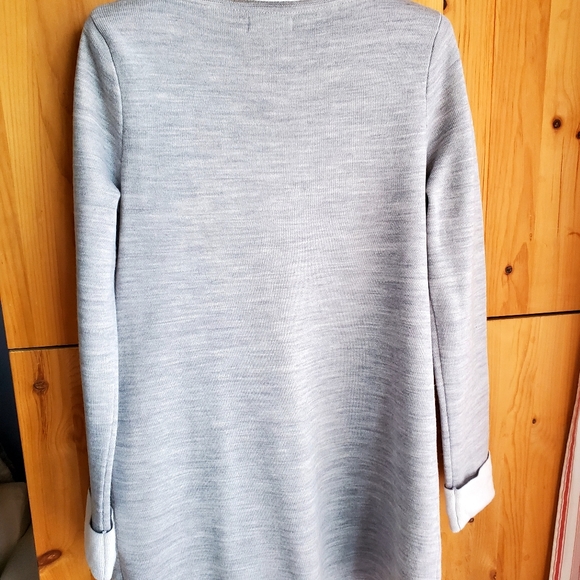 Jones & Co. Merino Wool Blend Grey Longline Cardigan size Small - Picture 4 of 6